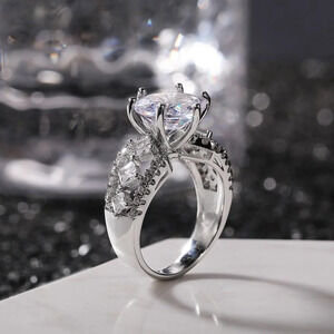 🔥Beautiful Hollow Luxury CZ Silver Wedding Promise Ring for Women, K787